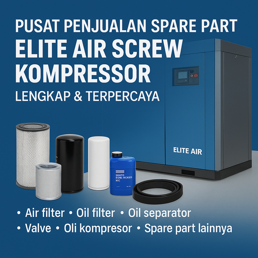 Pusat Penjualan Spare Part Elite Air Screw Kompressor: Lengkap, Terpercaya, dan Bergaransi
