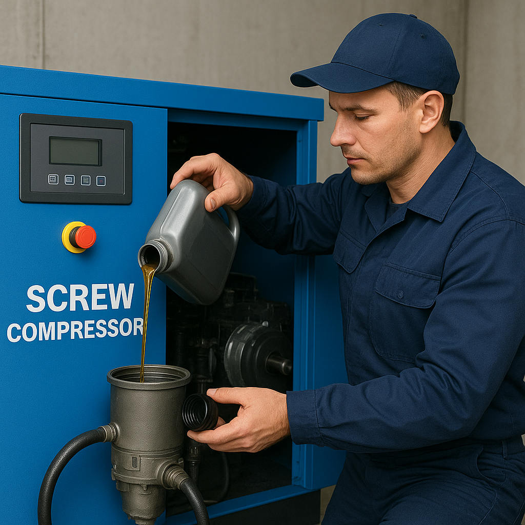 Oli Kompresor Screw Harus Rutin Diganti? Ini Penjelasan Lengkapnya